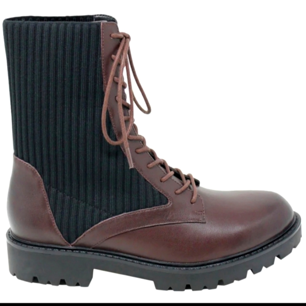 Brown Remy lace up bootie